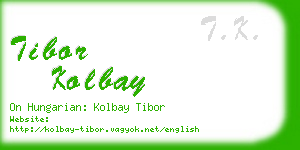 tibor kolbay business card